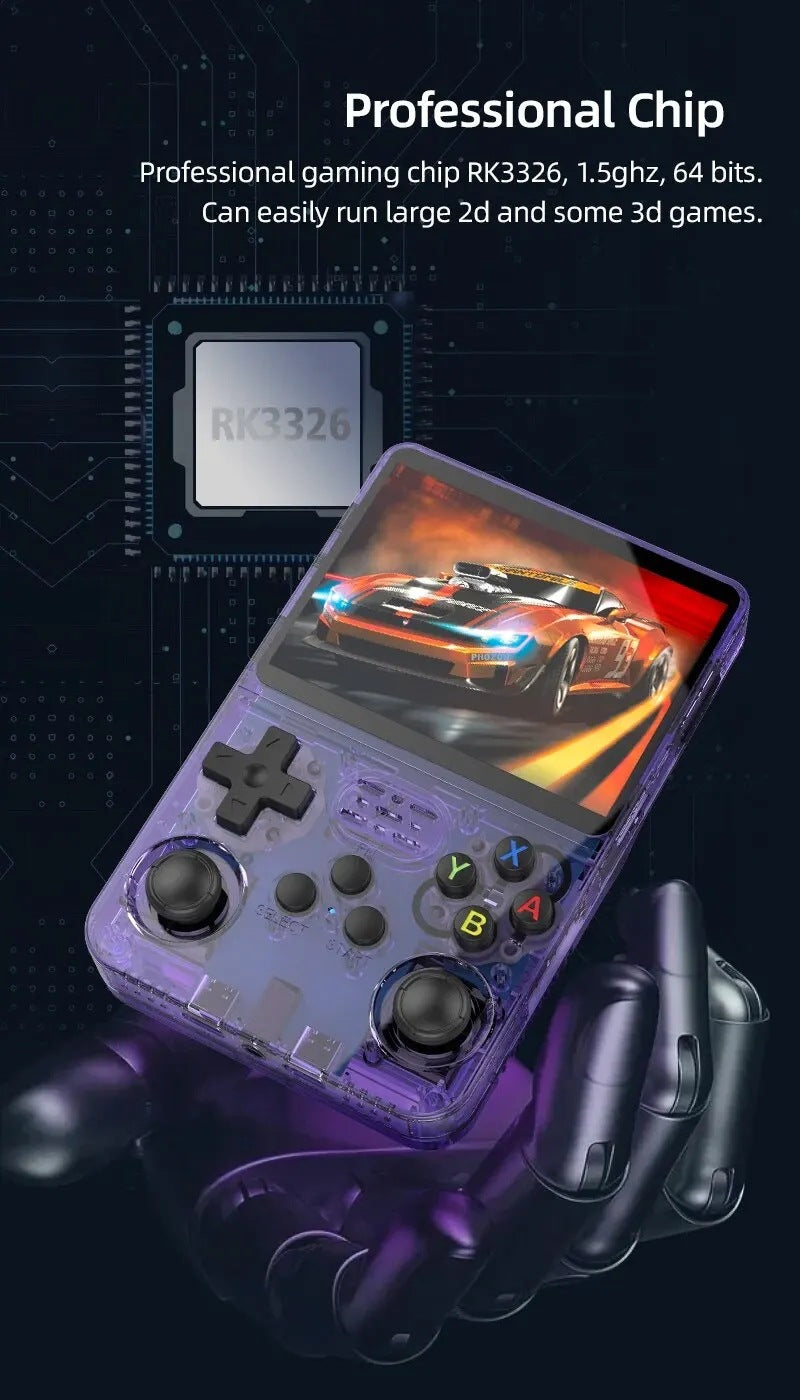 3.5" inch R36S Retro Handheld Game Console 1020mAh 64GB/128GB Portable Gaming Device with Built-in Games