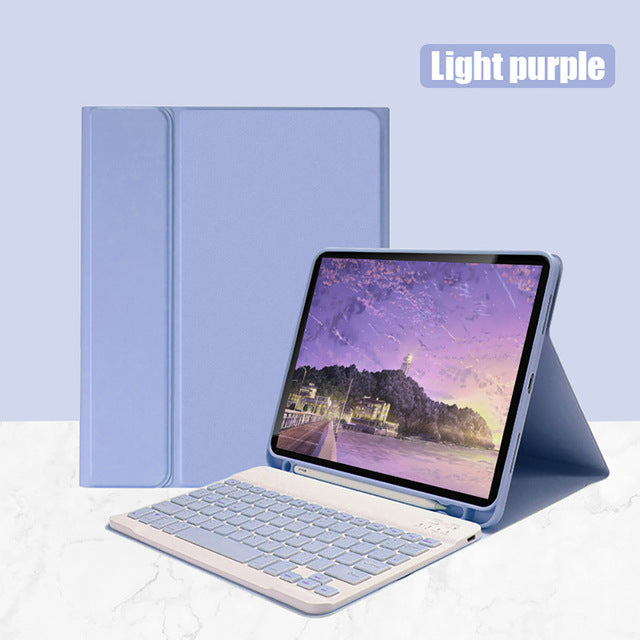 For iPad10 Bluetooth Keyboard Pro11 Case air4 Mouse 10.2 Tablet iPad789 Pen Slot Leather Case protective Accessories