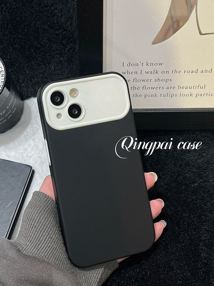 Accessories for Apple 14 mobile phone case simple color contrast lens 13 new iphone14promax women's 12 two-in-one