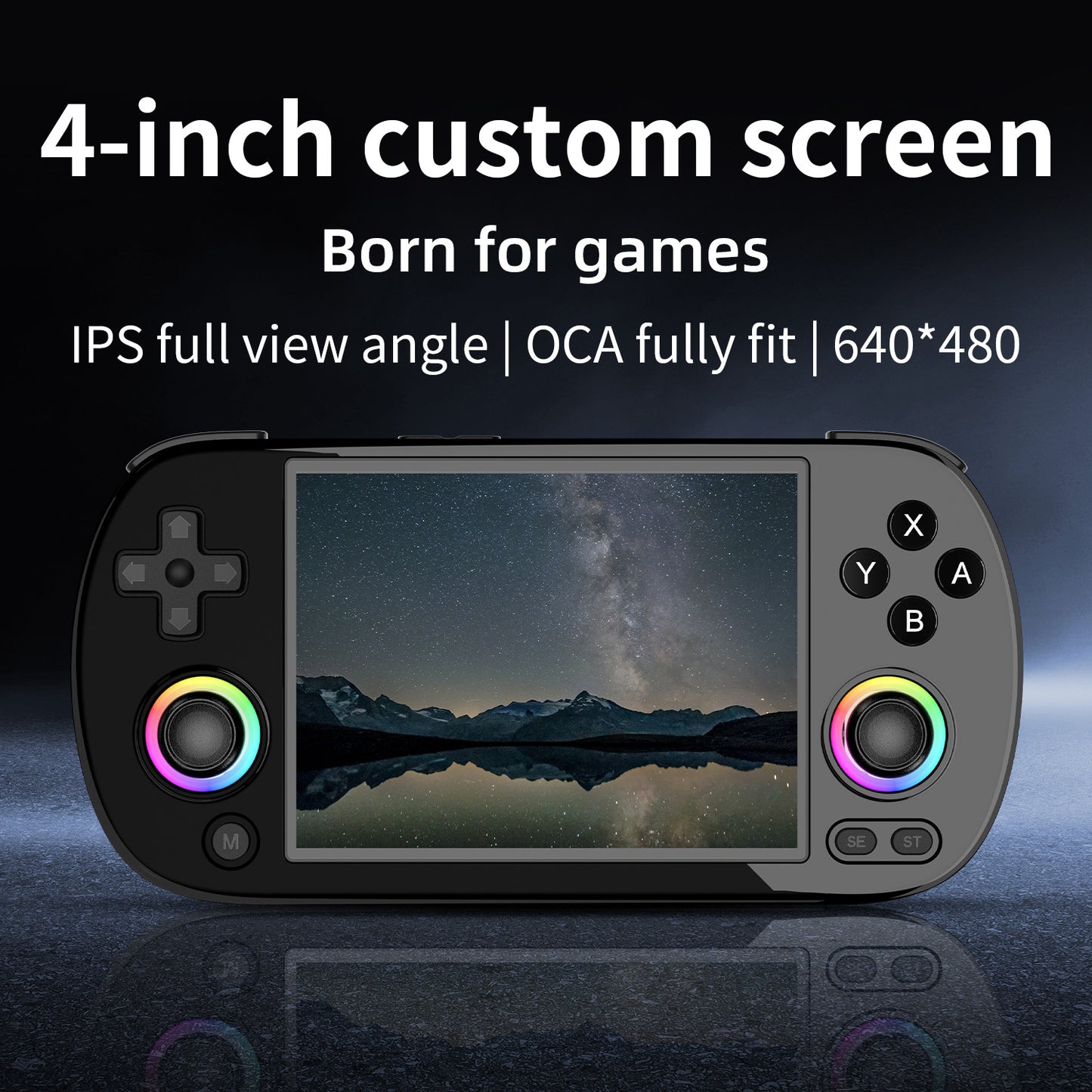 4" inch G40XXH IPS HD Linux 64G 128G 256G  RGB joystick 3200mA rechargable 2.4G Support wireless gamepad Ultra-Thin games Handheld Game Player console joystick ambient light retro, handheld game console, portable handheld