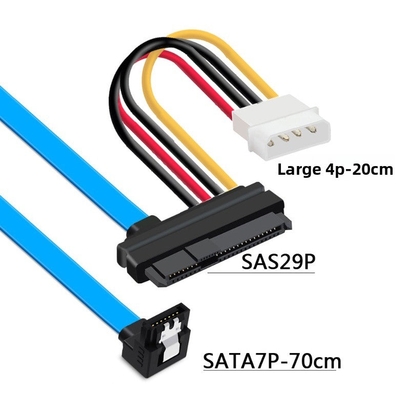 SFF-8482 SAS to SATA  SAS to SATA - 90 degrees SAS29P to SATA229 SAS29P to SATA7P 29P-SATA Hard disk adapter server data cable converter repair tools