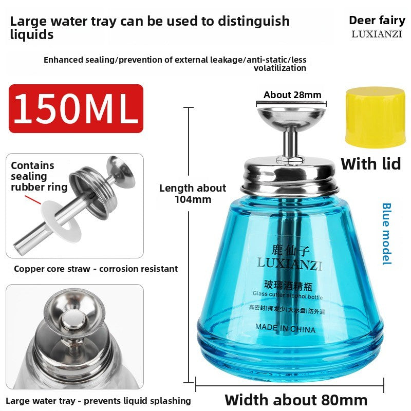 Thickened pressing glass alcohol bottle anti-corrosion washing water mobile phone repair pressing bottle cap automatic Repair tools