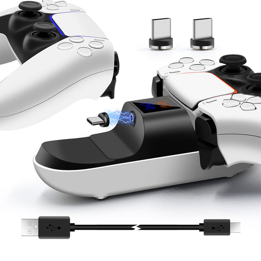 New magnetic PS5 handle charger P5 handle double charge PS5 magnetic seat charge, double charge GP5-1626