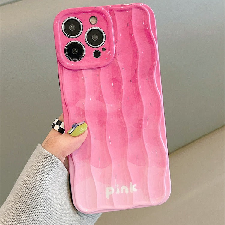 Accessories ins wind pink smudge for Apple 14 mobile phone case new iphone15promax women's 13pro silicone 11