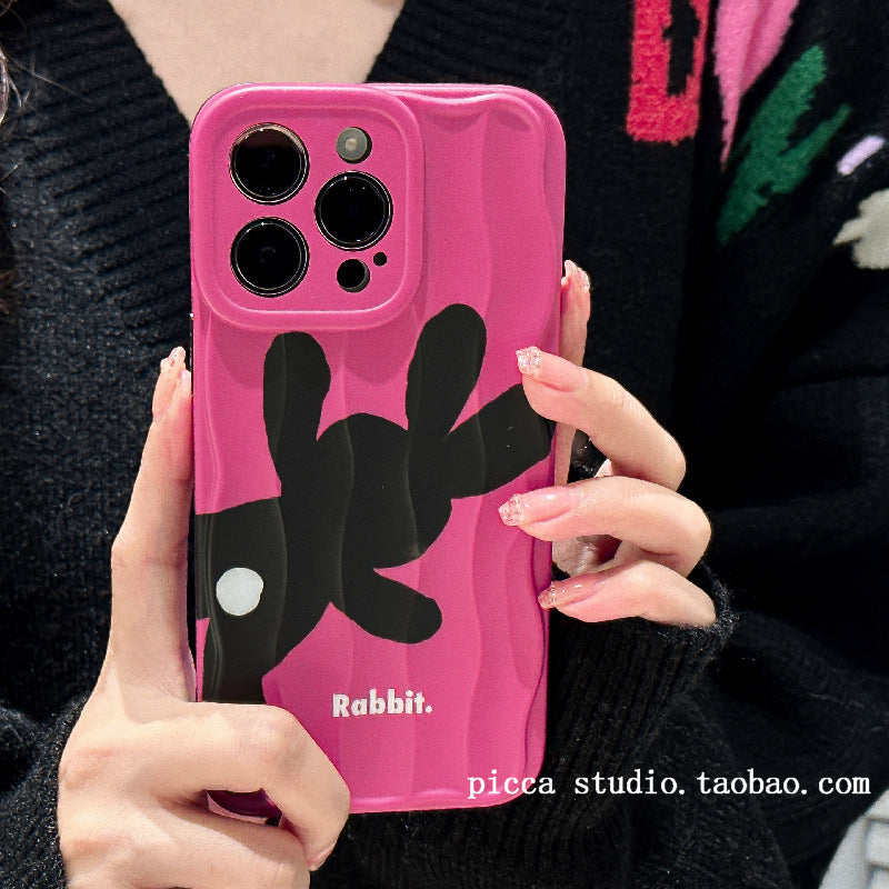 Accessories (Shipping fee not included) Niche premium rose red rabbit for iphone14 mobile phone case Apple 13 Pro max New Year's Year of the Rabbit