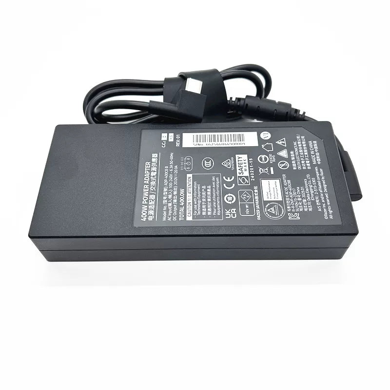 Genuine New ADP-400CB B 400W 20V 20A Razer 3-pin tip AC Adapter Charger for Razer Blade 18 (2025) RC30-0529 RZ09-0529 Power supply Razer laptop repair parts