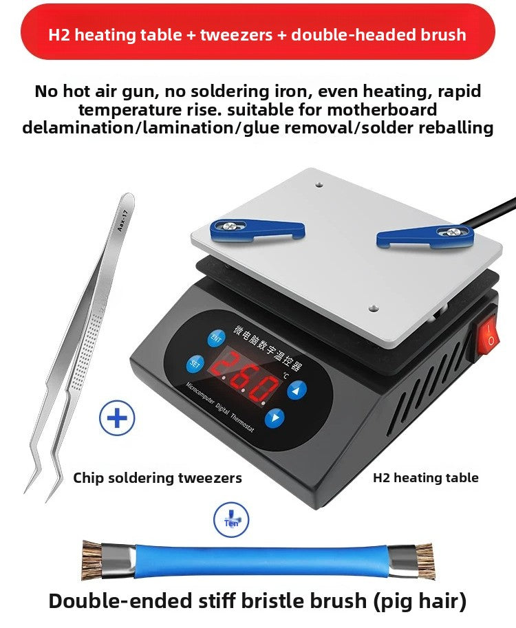 Heating table intelligent constant temperature preheating platform mobile phone repair welding mini reflow soldering table pcb small Repair tools