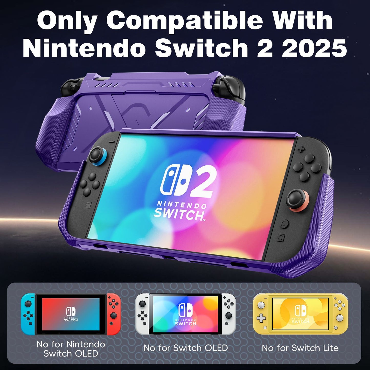 Suitable for SWITCH2 game console protective case NS2 game console, mecha wind protective cover TPU soft bottom PC cover