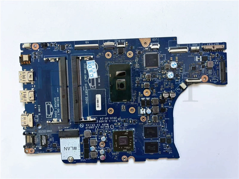 (Shipping fee not include)Dell笔记本 motherboard system board 5567  cn-0KFWK9 I7-7500U R7 M440 4GB LA-D801P