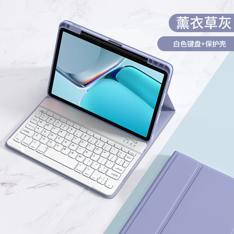 Applicable to Xiaomi tablet 6 Bluetooth keyboard case mipad 5 round keycap Pro11 upper pen slot tablet case case protective Accessories