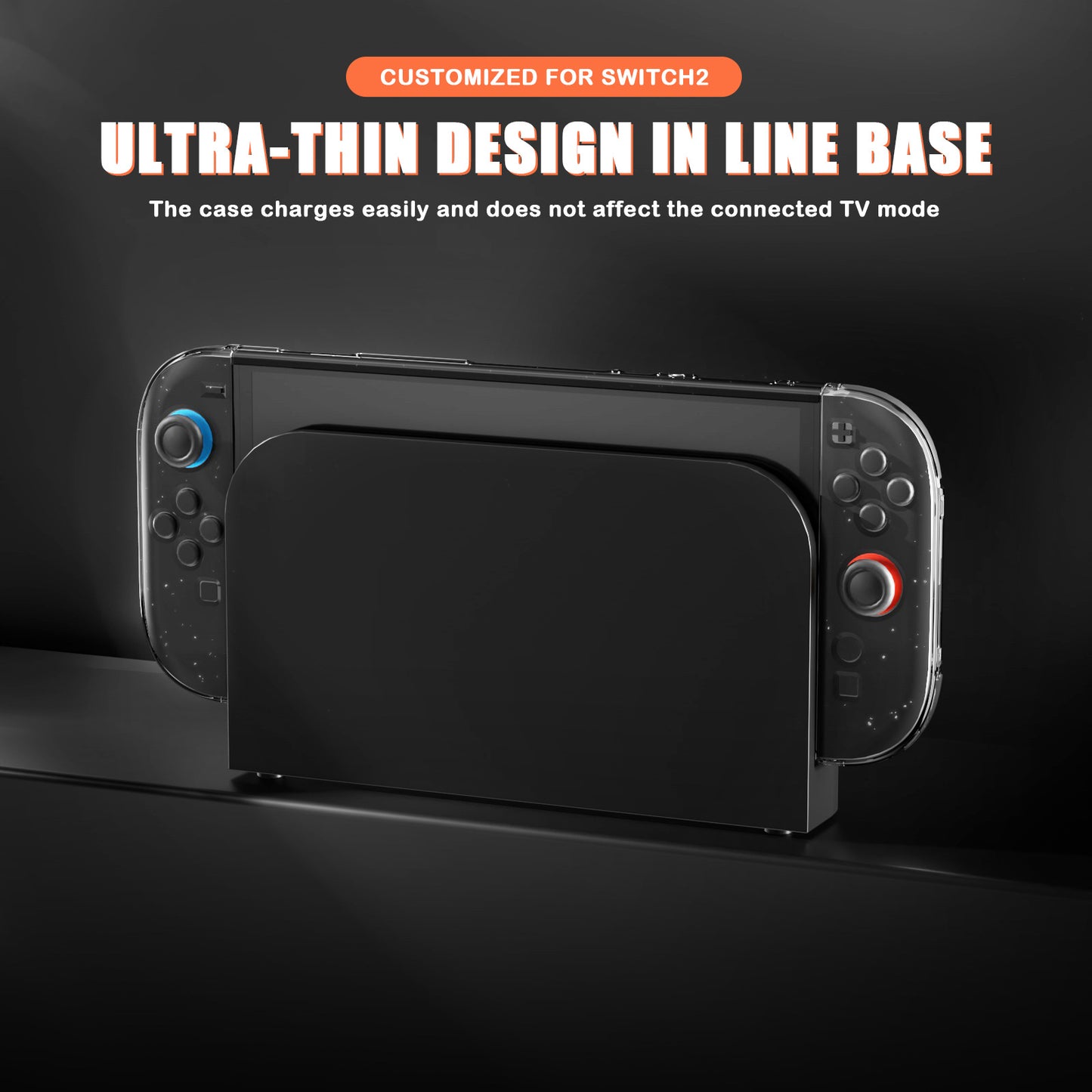 Applicable to Nintendo switch 2 generation game console protective case PC split crystal case NS2 glitter protective case