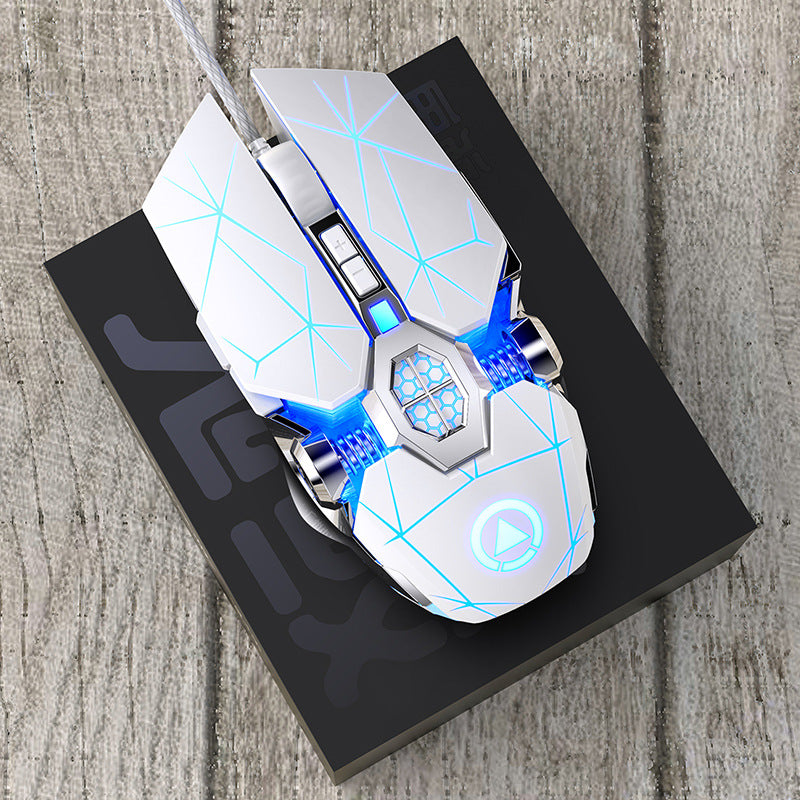 Silver eagle ghost shark e-sports mechanical mouse, wired silent game usb computer