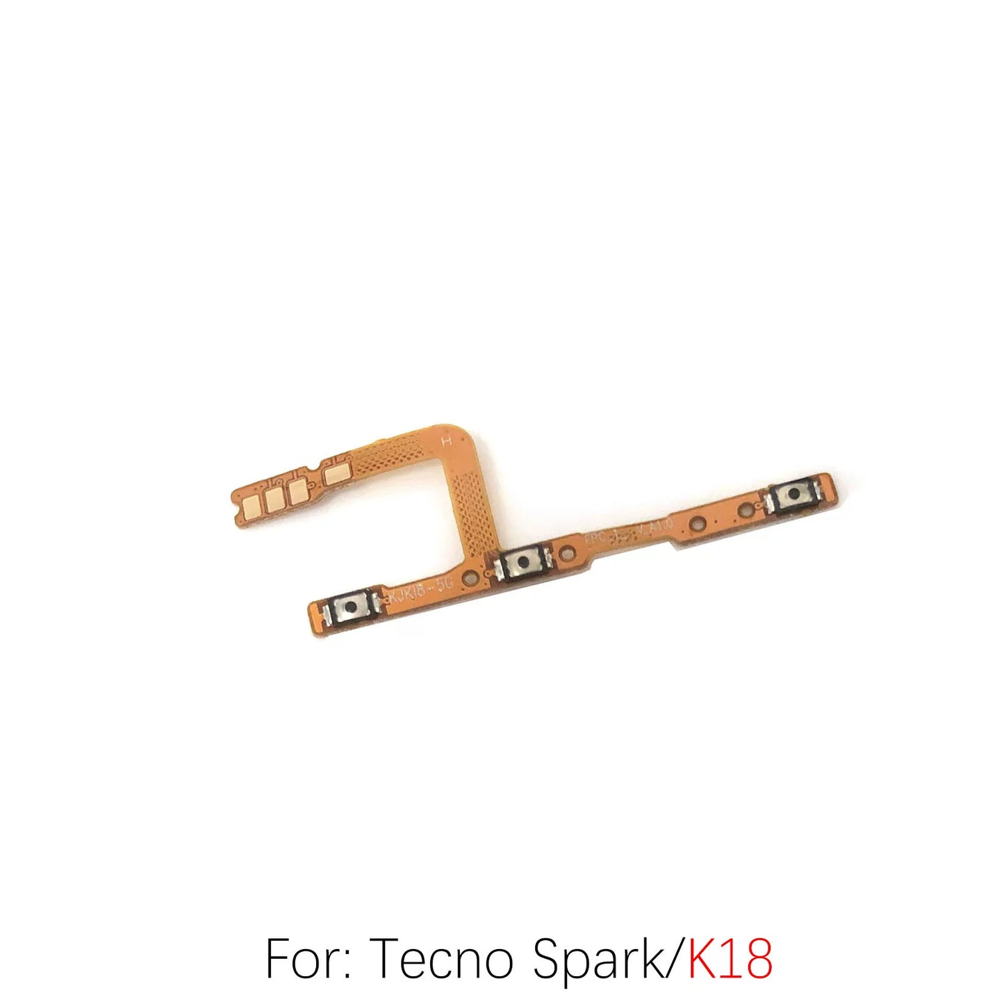 For Tecno Camon20 Spark7 10Pro Power cable Switch on of ribbon flex CK6n CK7n KE5 KF6 K17
