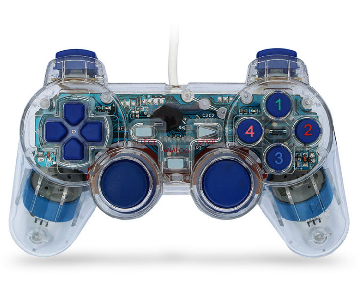 Transparent p2 single vibration handle p2 wired game p2 spot wholesale manufacturer single motor