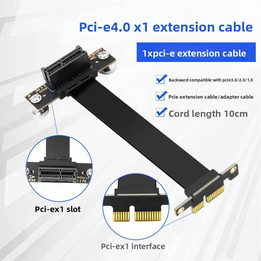 PCIEx1 extension cable 1X wireless network interface card adapter cable hard disk slot PCIE4.0/3.0 for DMA extension cable Repair Tools