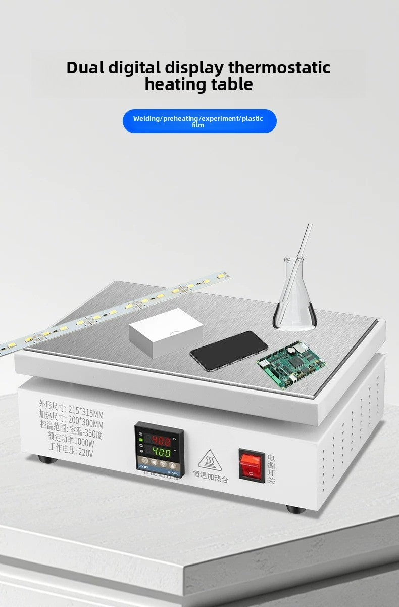 Digital display automatic preheating table heater platform mobile phone maintenance electric heating constant temperature plate led lamp bead dismantling and welding adjustable temperature Repair tools