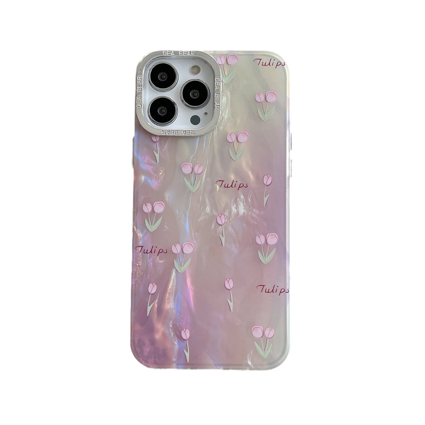 Accessories Pink Tulip Flower for Huawei Mate60Pro/P40/P50 with bracelet iphone13 mobile phone case 12