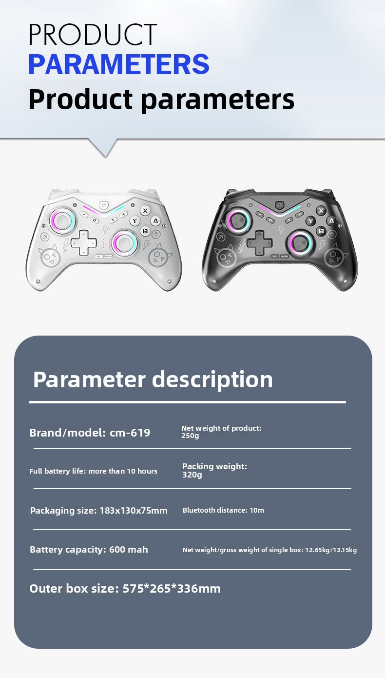 New SWITCH programmable gamepad Steam/IOS/Android universal wireless Bluetooth controller