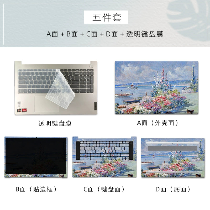 (Shipping fee not include)电脑贴纸适用于Lenovo 拯救者y9000p小新air14 ASUS 天选3无畏14pro贴膜Dell G15for惠普战66huawei Xiaomi MacBook笔记本笔记本保护膜