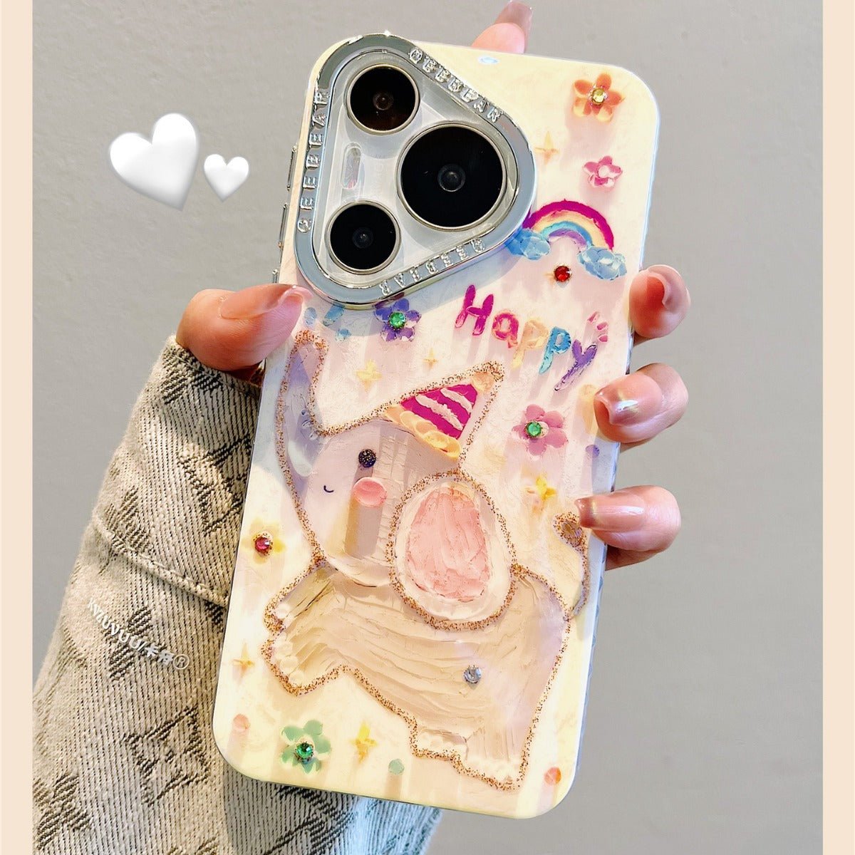 Accessories for Huawei pura70pro mobile phone case pura70 Dumbo giraffe p60pro cute cartoon p70p