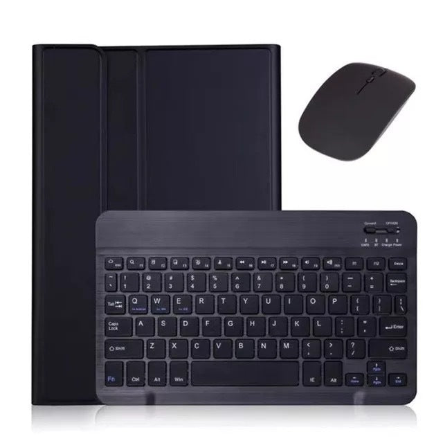 Applicable to ipad10.2 tablet leather case air5 keyboard mouse set Pro11 removable protective case with pen slot protective Accessories