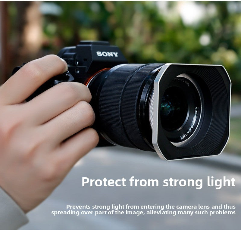 Square hood for Sigma 18-50/56 f1.4 Fuji 15-45/16 -50 lens 52/55/62 mm digital camera accessories