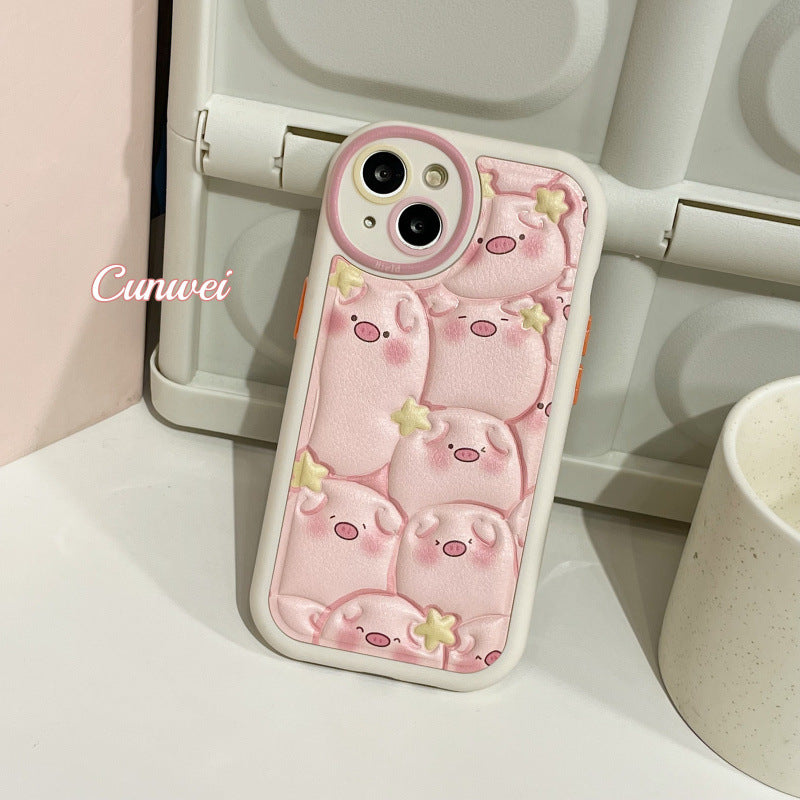 Accessories (Shipping fee not included) Applicable to iphone14pro cute girl pink piggy max new apple 13 phone case 12 silicone 11 soft