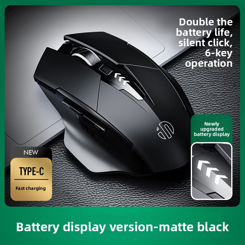PM6 wireless bluetooth three-mode mouse F1S charging silent business office game computer