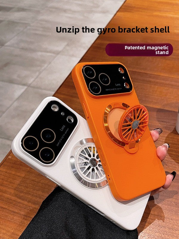 Unzip gyro for iPhone 17promax mobile phone case New iPhone16 protective case Frosted 17Air lens All-inclusive anti-drop ultra-thin 360 magnetic suction bracket Men's and women's hard case Phone accessories