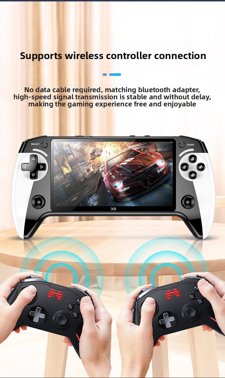 5.5" inch x9 IPS HD PSP lINUX 2000mAh type C rechargable games Handheld Game Player console supporting wireless gamepad connected