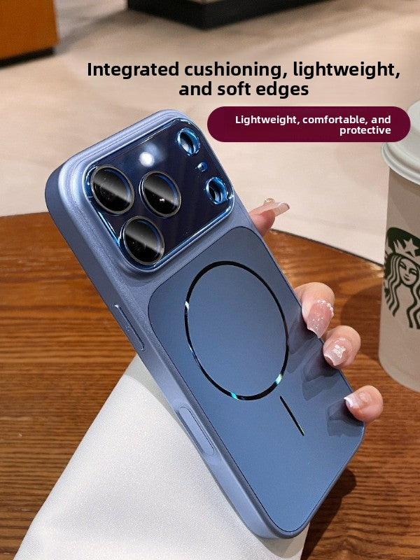 Streamer magnetic suction For iPhone 18promax mobile phone case New iPhone17 new color matte texture Strong magnetic adsorption 16pro with lens film All-inclusive 15 men's and women's cases Phone Accessories