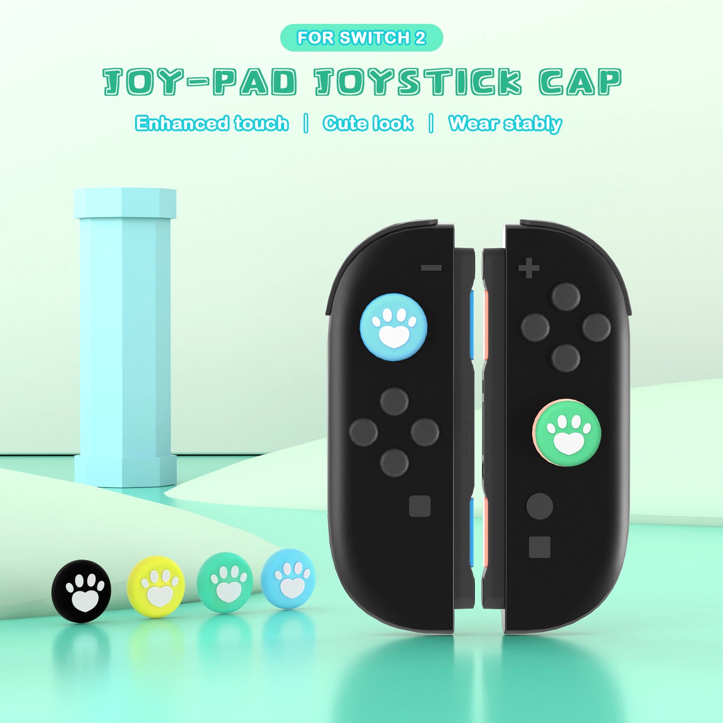 Switch 2 rocker cap Suitable for Nintendo Switch 2 silicone protective cap Left and right handle Cat lying button cap