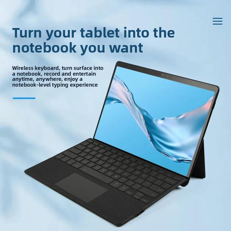 Suitable for surface pro3/4/5/6/7 +/8/9/10 Colorful backlight Microsoft magnetic wireless bluetooth keyboard protective Accessories