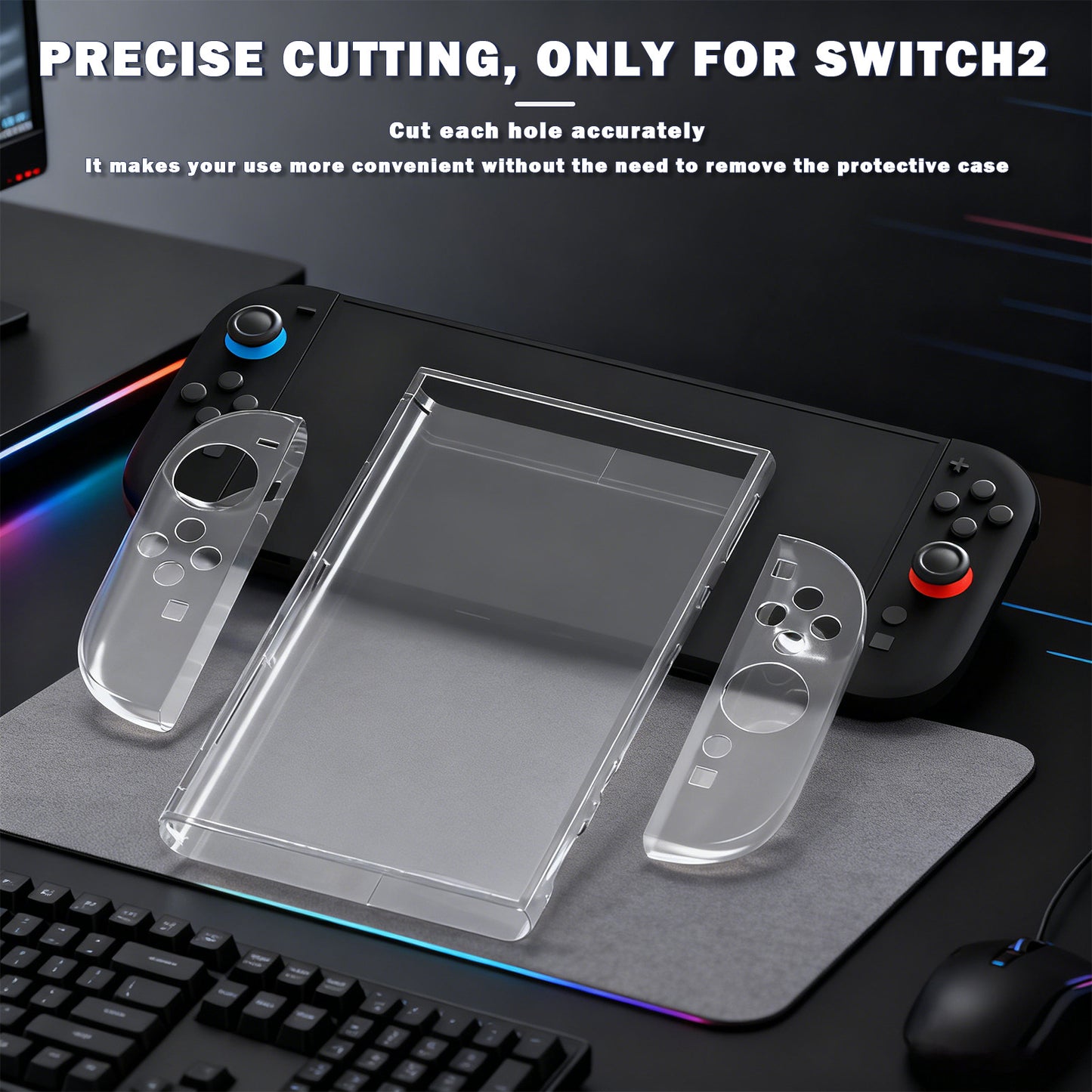 Suitable for Nintendo switch 2 host protective case switch 2 TPU soft case NS2 transparent case