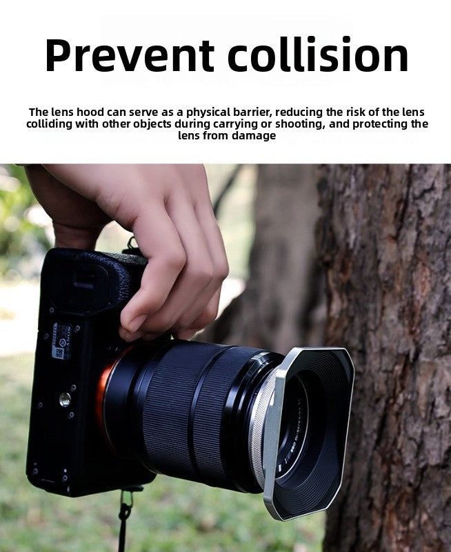 Square hood for Sigma 18-50/56 f1.4 Fuji 15-45/16 -50 lens 52/55/62 mm digital camera accessories