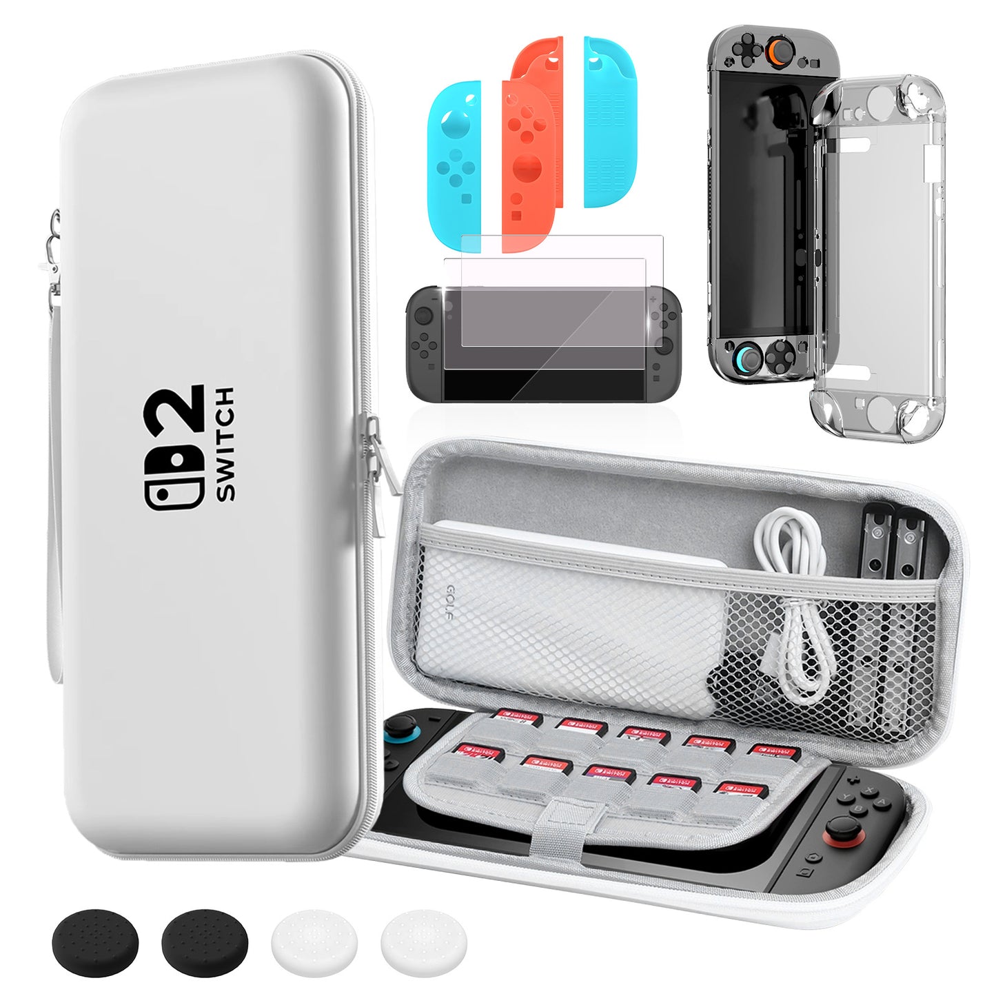 Switch 2 host storage bag protection set NS2 game console protective case storage bag tempered film 9IN1