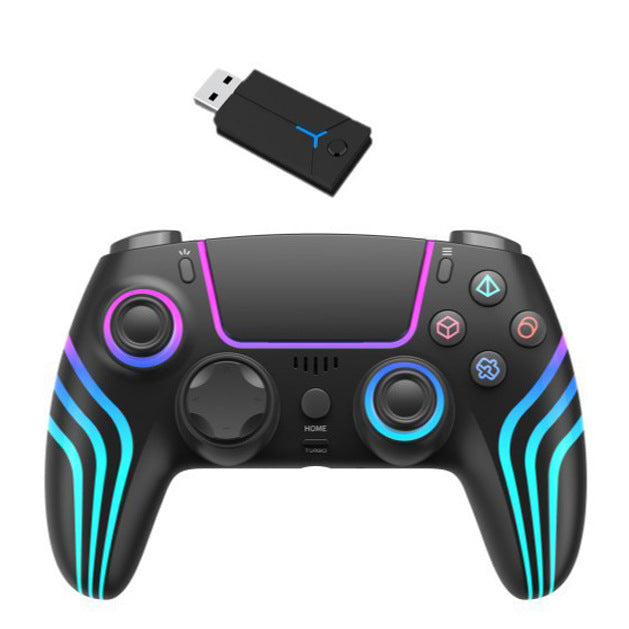 P5 wireless gamepad with colorful RGB light vibration continuous hair six-axis Switch computer handle SZ-5003G