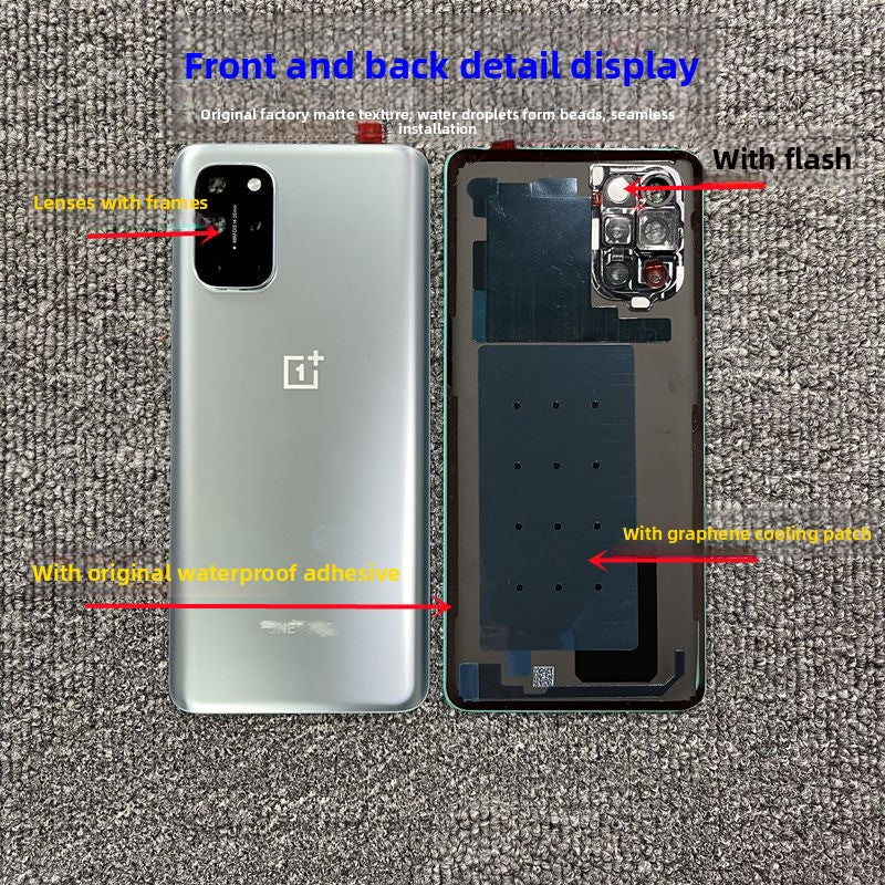 AAA+ quality For OnePlus Back Battery Cover Door Rear Glass Oneplus 8 8T 8Pro Battery Cover  Case With Camera Lens OnePlus phone repair parts