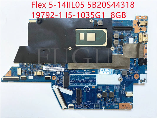 (Shipping fee not include)  motherboard system board Flex 5-14IIL05 5B20S44318 19792-1 I5-1035G1  8GB