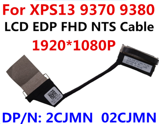 Dell XPS 13 9370 9380 High Resolution Screen Cable Non-Touch 02CJMN DC02C00FJ00