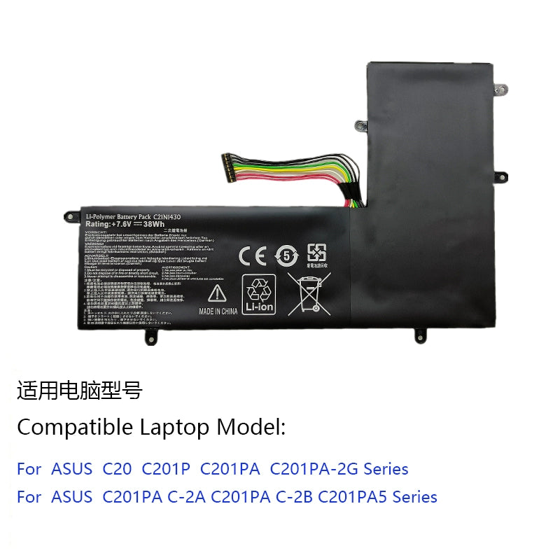 (Shipping fee not include)全新for for ASUS  Chromebook C201PA_C-2A  replacement  battery   C21N1430