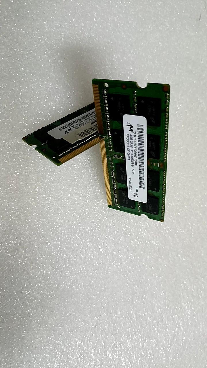 USED For Notebook Samsung Kingston Micron Hynix 3rd Gen Memory Stick DDR3 2G 4G 8G 8500 1333 1600  PC3L  Laptop RAM memory