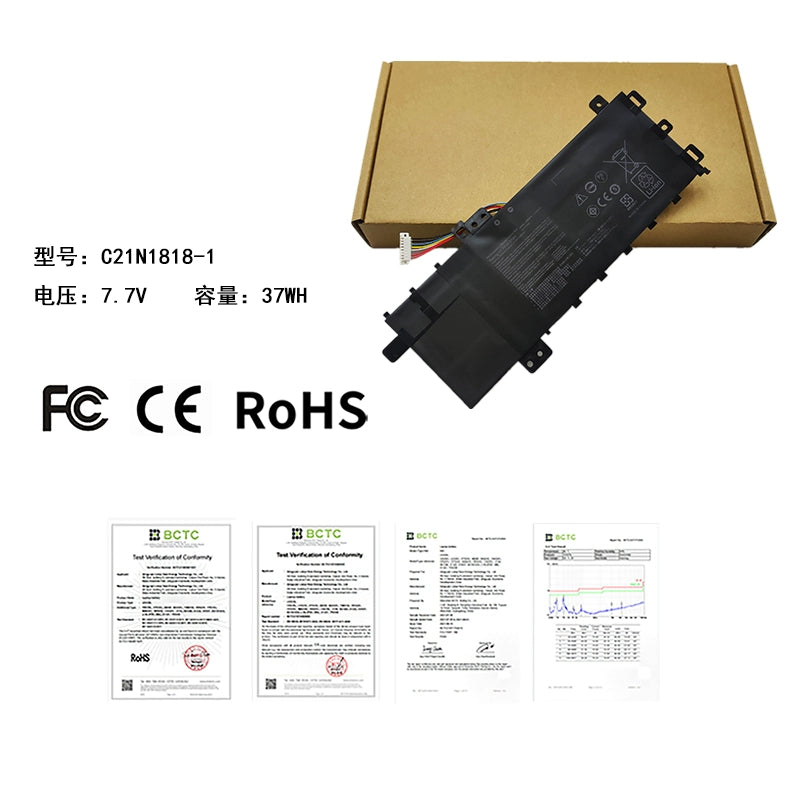 (Shipping fee not include) for ASUS  V5000F/D/J Y5100U FL8600F X512F/DA repalcement battery C21N1818-1