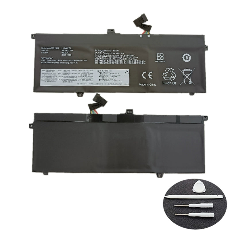 (Shipping fee not include)For  Lenovo X390 X395笔记本L18C6PD2 L18L6PD1 L18M6PD1 repalcement battery 02DL018