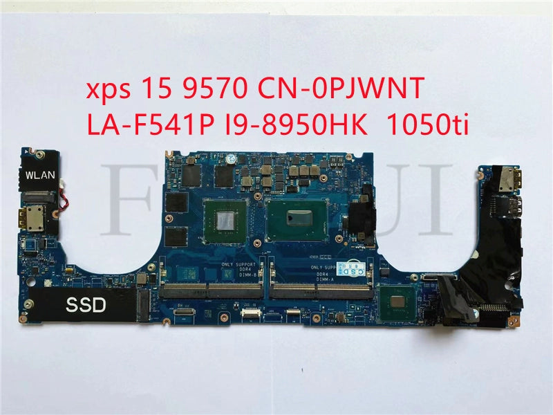 (Shipping fee not include)Dell/  motherboard system board  xps15 9570 CN-0PJWNT LA-F541P I9-8950HK 1050ti