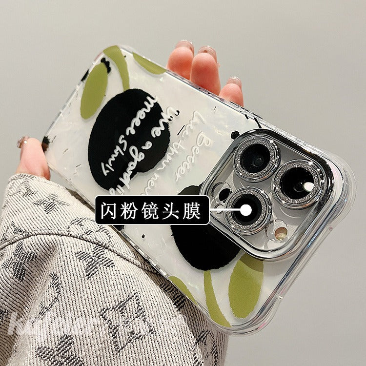 Accessories for niche premium black tulip bracelet iphone15promax mobile phone case Apple 13 new 14