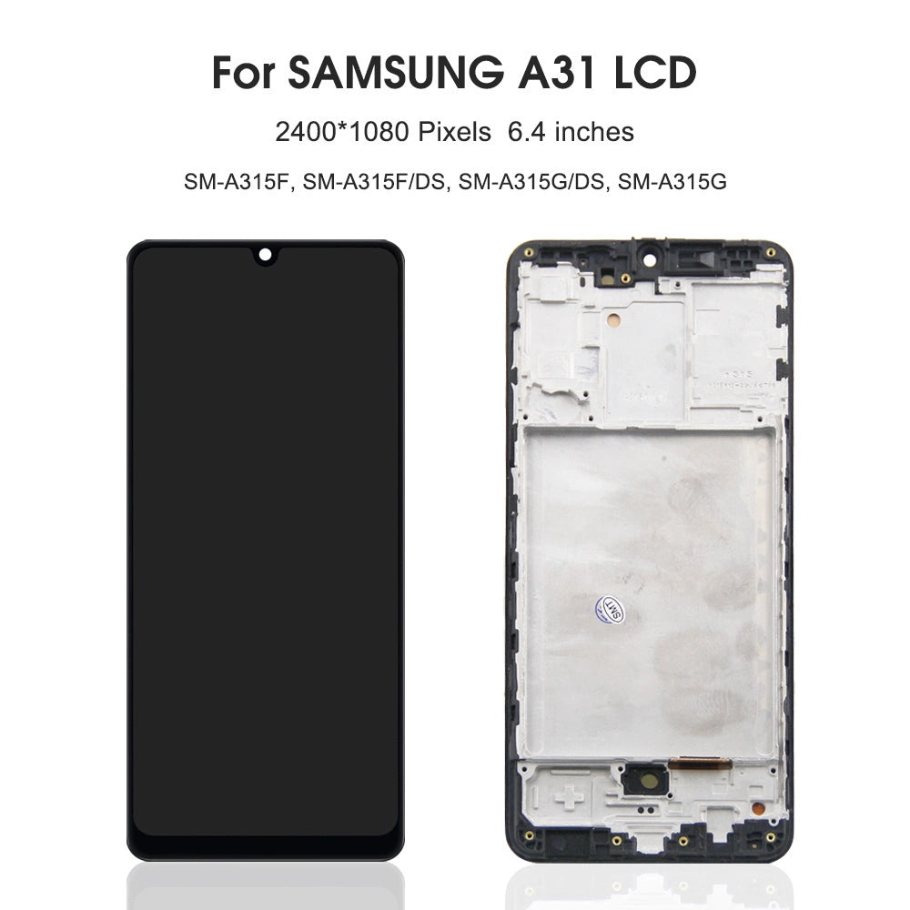 For Samsung Galaxy A31 screen assembly A315f LCD screen inner and outer integrated assembly with frame