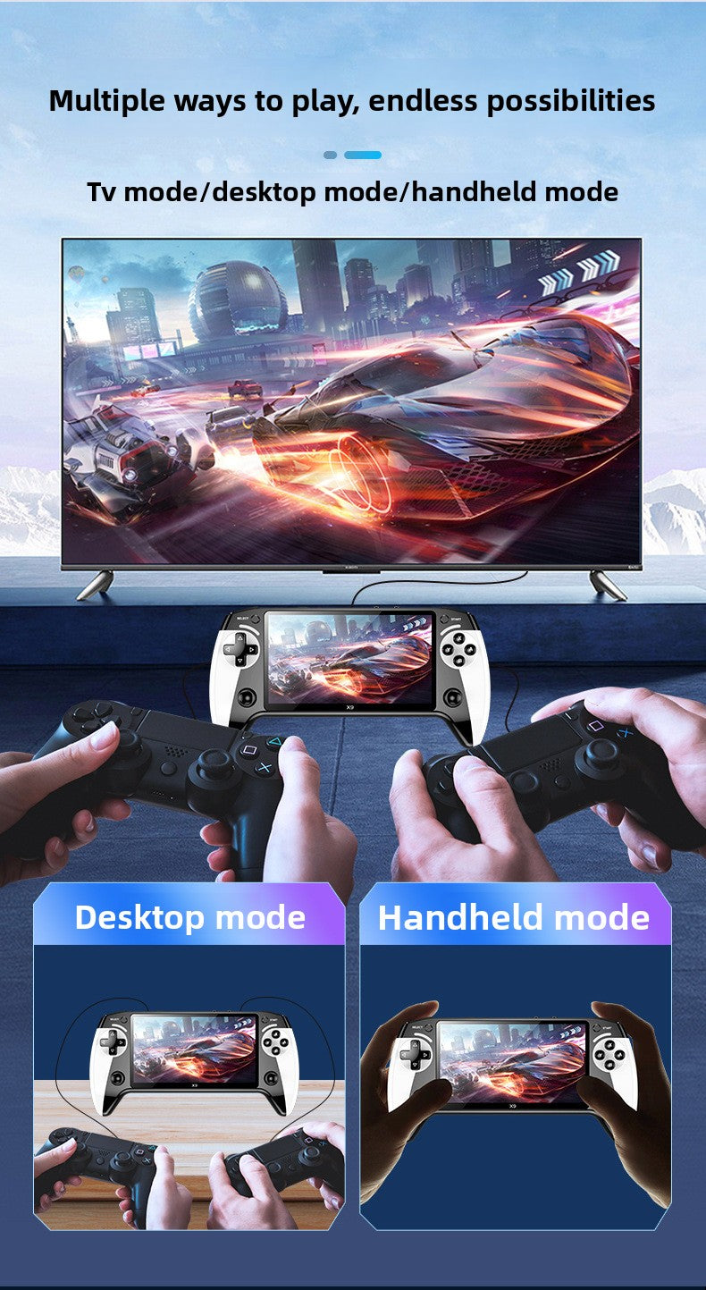 5.5" inch x9 IPS HD PSP lINUX 2000mAh type C rechargable games Handheld Game Player console supporting wireless gamepad connected