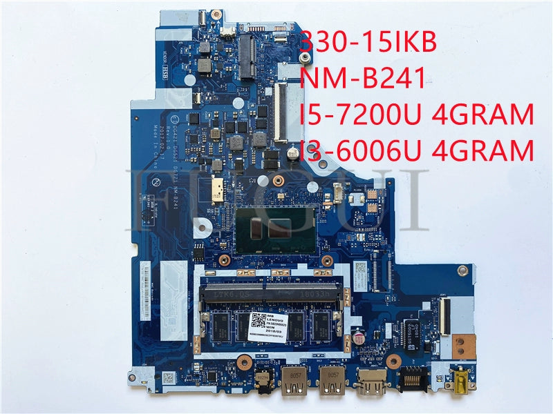 (Shipping fee not include)  motherboard system board 330-15IKB NM-B241 4415U I3-6006 4GRAM I5-7200U 4GRAM