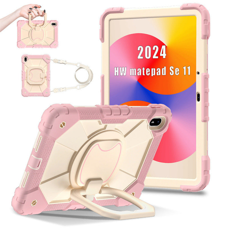 Suitable for Huawei tablet PC protective case Matepad 11.5S inch 2024 anti-drop 360 bracelet rotating bracket protective Accessories